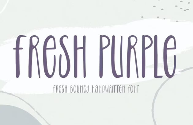 fresh purple font