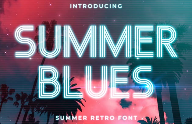 summer blues font