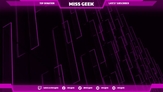 Cute OBS Stream Overlay Gaming Design Template