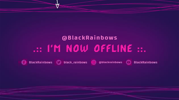 Abstract Twitch Offline Banner Maker With Neon Lines