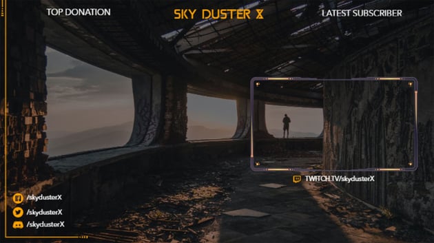 Twitch Overlay Maker Template for Gaming Streamers