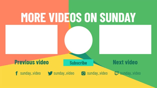 Multicolored YouTube Banner Maker Gaming End Card Maker