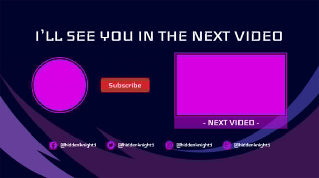 Simple YouTube End Screen Template Maker
