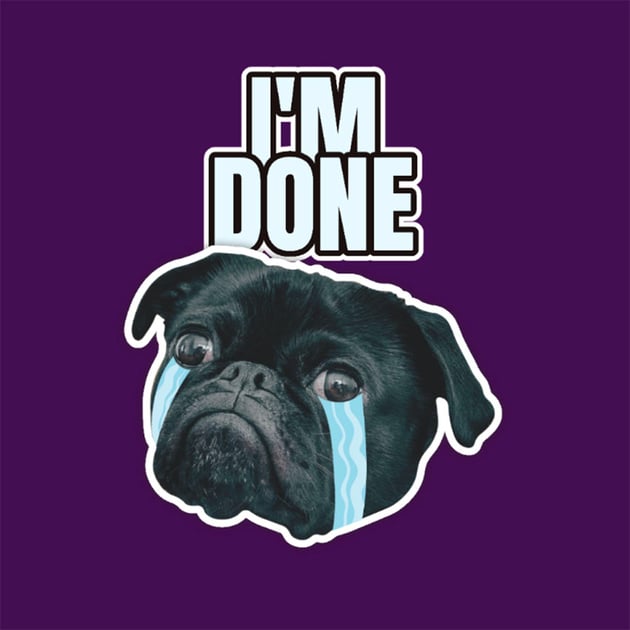 Twitch Chat Emote Template Featuring a Crying Dog