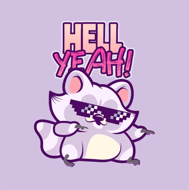Twitch Chat Emoji Featuring a Raccoon with Swag