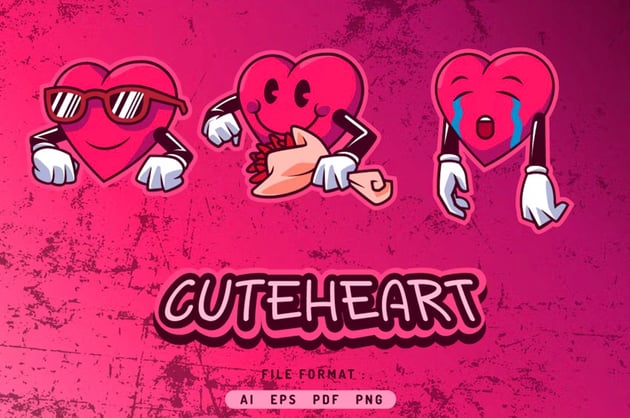 hearts emotes