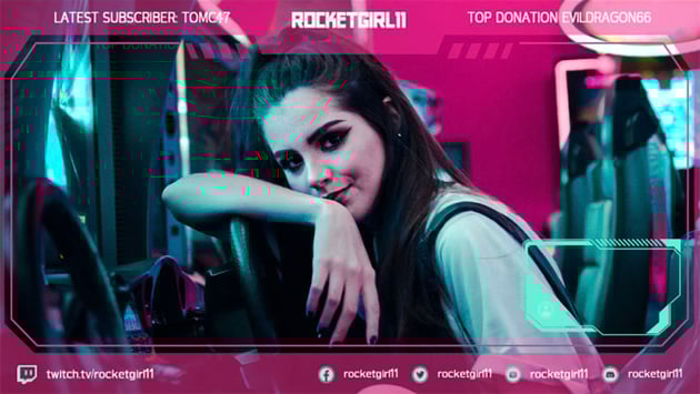 twitch overlay pink