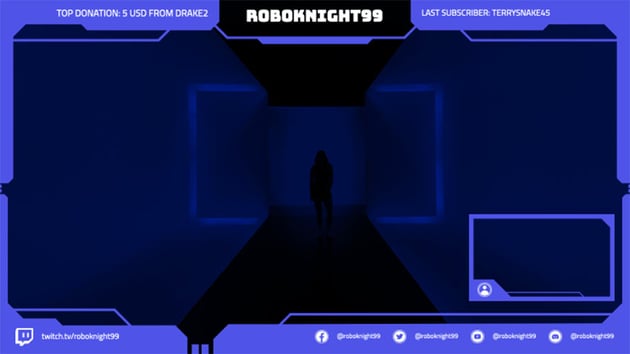 blue twitch overlay