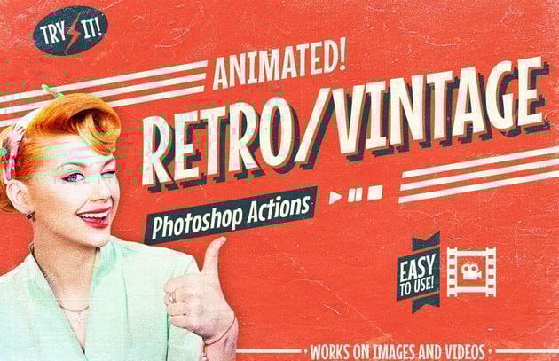 retro photoshop actions