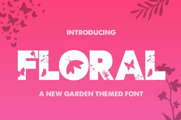 floral font