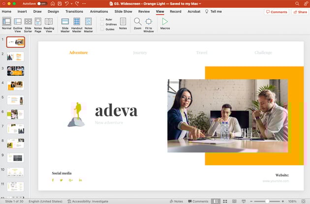 powerpoint normal view