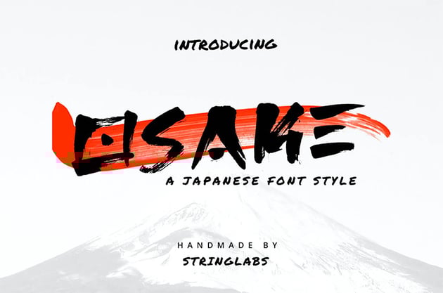 osake brush font