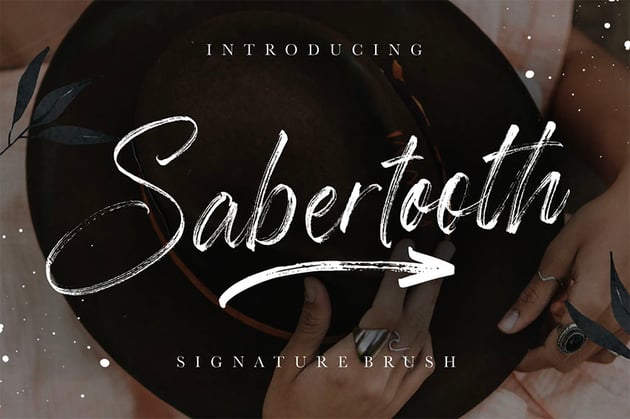 signature brush font
