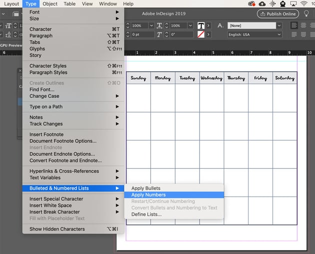 How to Create a Calendar Template in InDesign