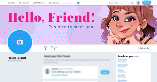 Customized Twitter Profile with Header