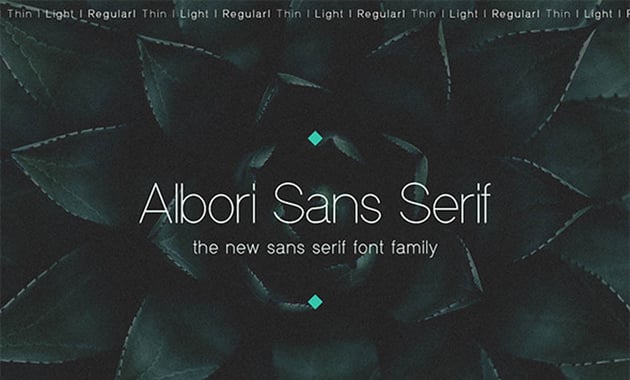 Albori Sans Serif Thin Modern Fonts