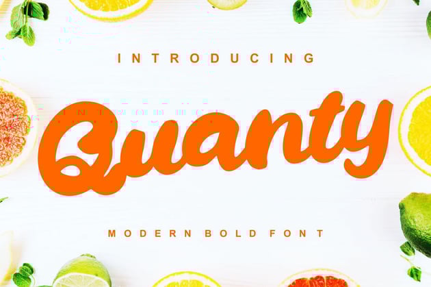 Quanty  Modern Script Bold Font