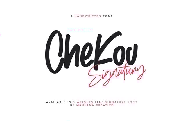 Chekov Handwritten Signature Font Typeface