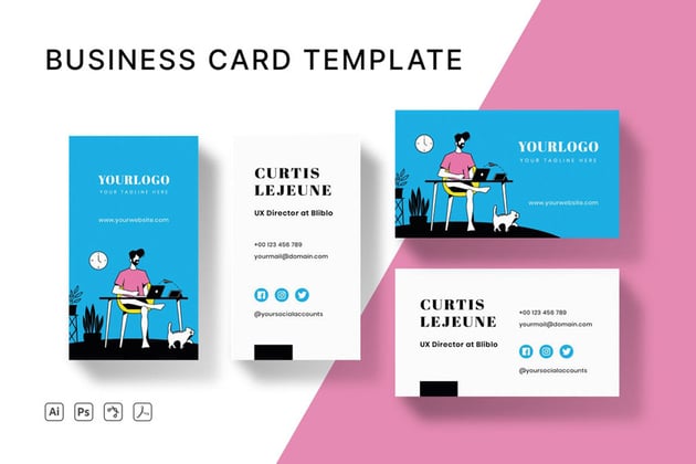 business card template psd 