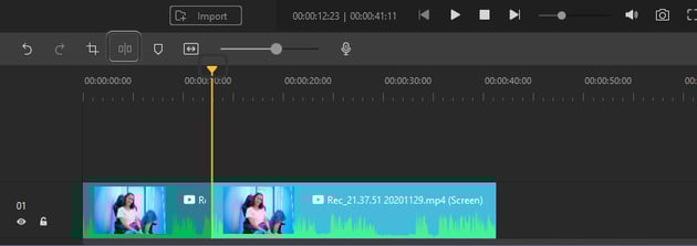 Split Footage Wondershare DemoCreator