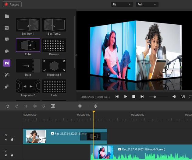 Custom Transitions Wondershare DemoCreator