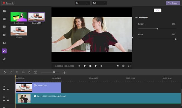 Cinema Mode Wondershare DemoCreator