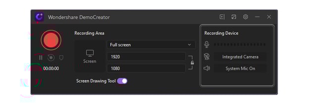 Wondershare DemoCreator Recording