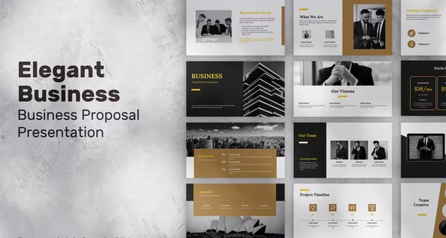 Elegant Gold - Beautiful Google Slides Templates