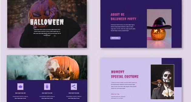 Purple - Halloween Google Slide Template