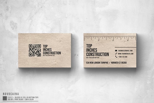 Construction Business Card Design
