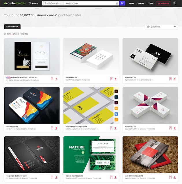 Designing Business Cards with Envato Elements