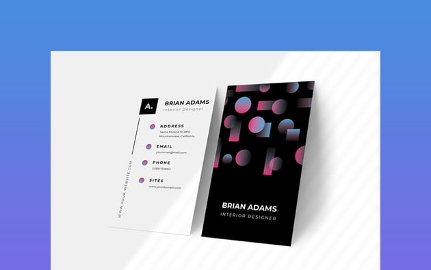 Geometric - Black Creative Agency Business Card