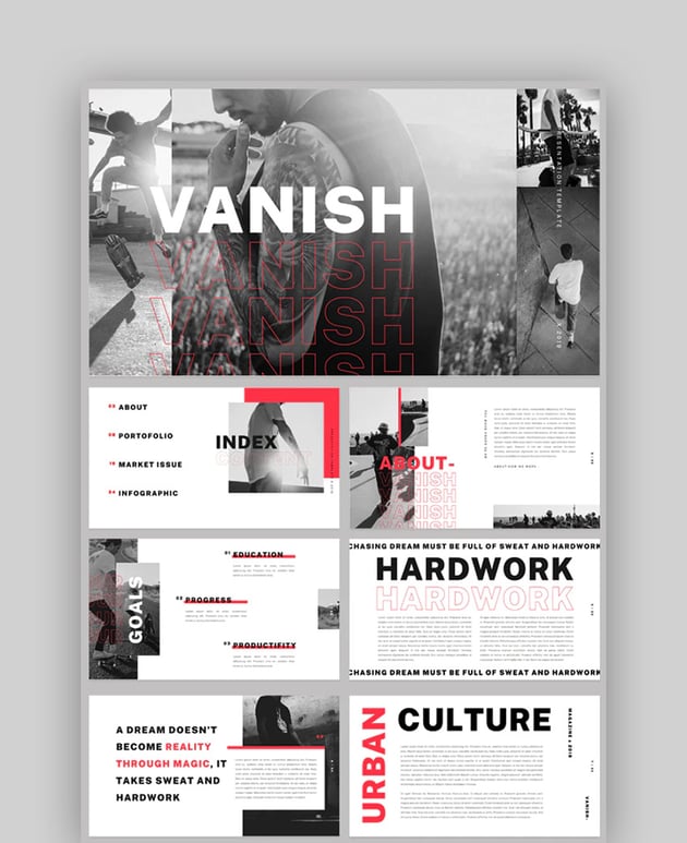 Vanish - Plantilla PowerPoint Periódico