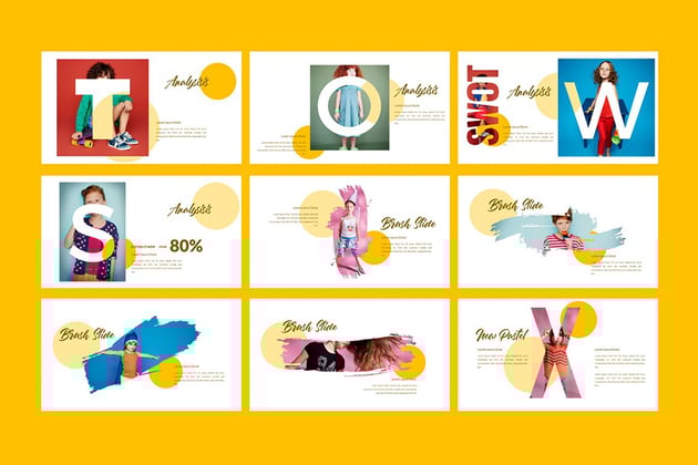 New Pastel Business Google Slides Presentation a premium template on Envato Elements that uses loads of visuals