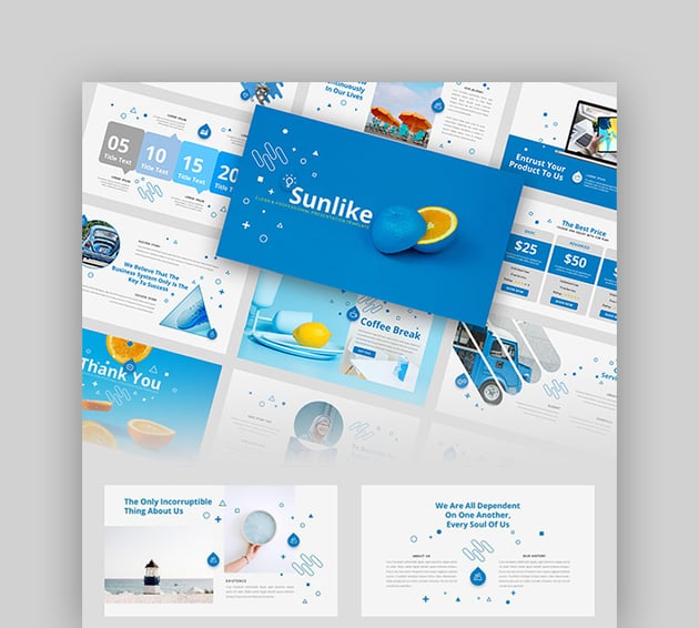 Sunlike - Clean Professional Presentation Google Slides Template