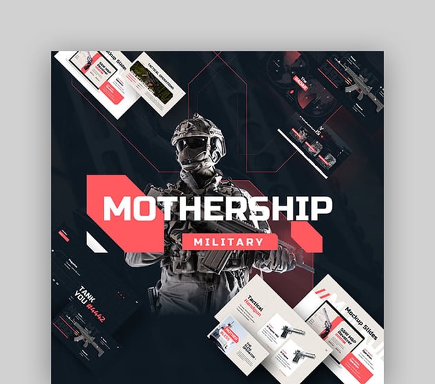 Mothership - Plantilla de fondo PPT PowerPoint estilo militar