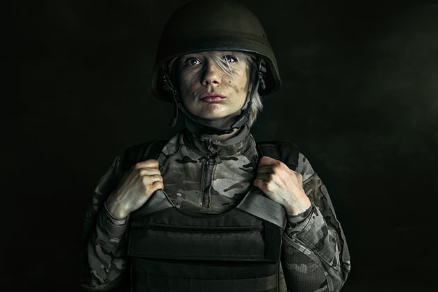 Young Female Soldier, a powerful high-resolution photo from Envato Elements