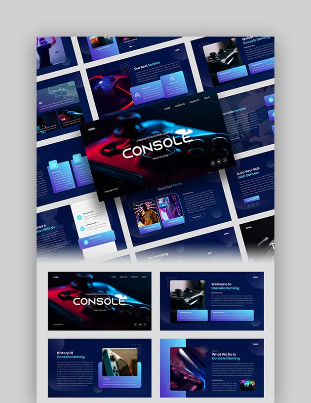 Console - Gaming Google Slides Template