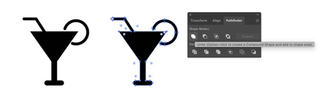 Drink icon in Adobe illustrator