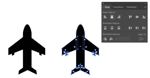 Align objects in Adobe Illustrator