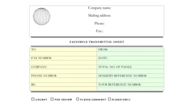 Professional Fax Cover Sheet Template for Word