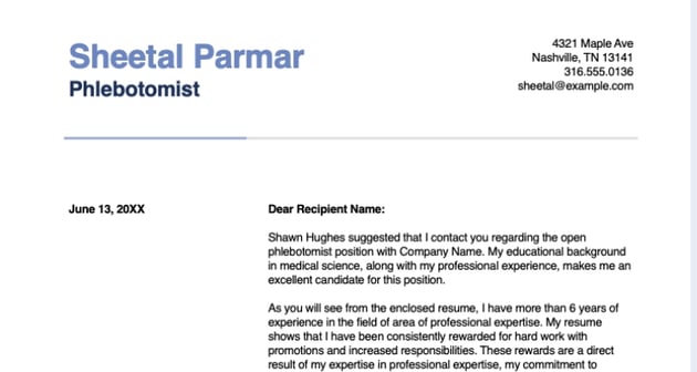 Resume Cover Letter Template Free (Referred)