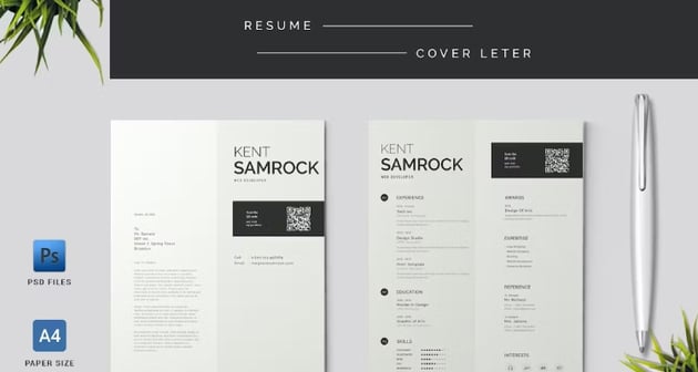 Bold Resume Cover Sheet Template