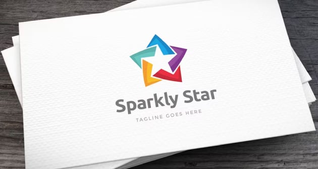 Sparkly Star Logo Template (AI, EPS)