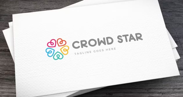 Crowd Star Logo Design Ideas (AI, EPS)