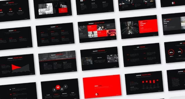 PowerPoint Template in Red Presentation