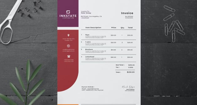 Engaging Invoice Template Word Download