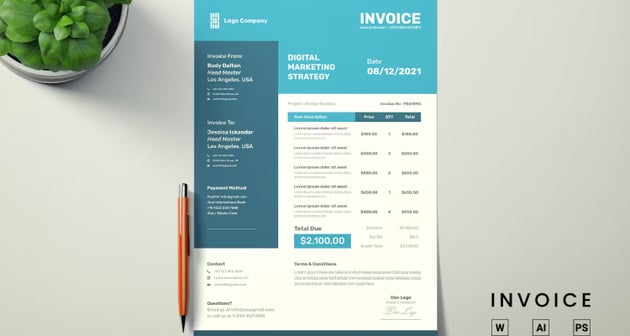 Phoenix - Invoice Template Word Download