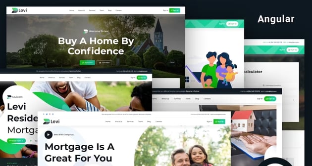 Levi - Angular Real Estate Landing Page Example