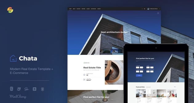 Chata - Modern Real Estate Landing Page Example